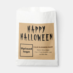 Halloween Business Light Brown Background Favor Bag