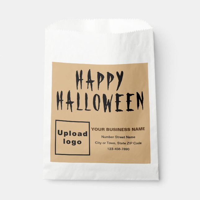 Halloween Business Light Brown Background Favor Bag (Front)