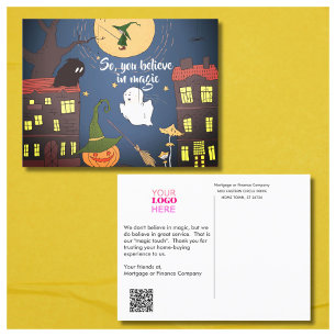 Halloween Business Mortgage Real Estate Thank You Announcement Postcard