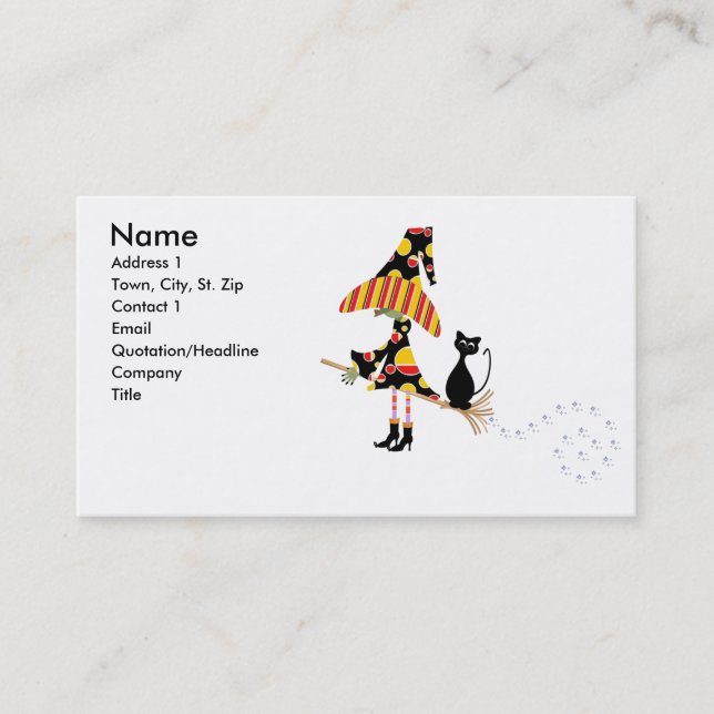 Halloween Business Personal Card (Front)