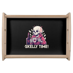 halloween but its skelly time serving tray