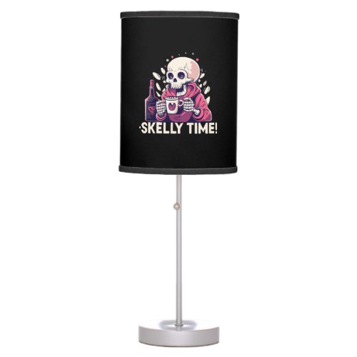 halloween but its skelly time table lamp