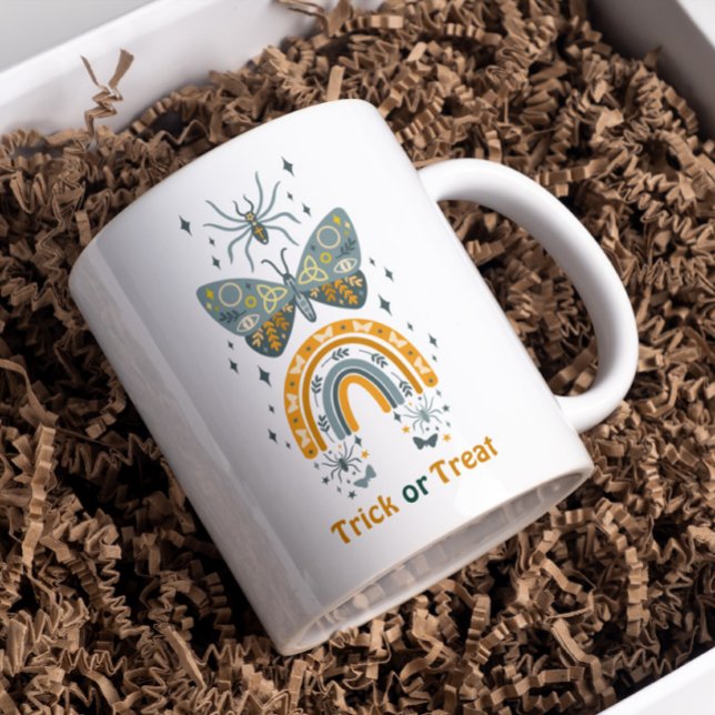 Halloween butterflies, rainbow and spiders coffee mug (Creator Uploaded)
