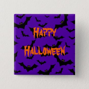 Halloween Button - Bats by PawsitiveDesigns at Zazzle