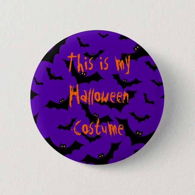 Halloween Button - Bats Costume (Front)