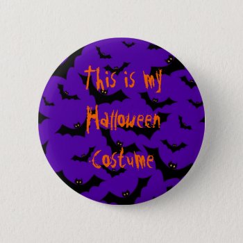 Halloween Button - Bats Costume by PawsitiveDesigns at Zazzle