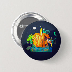 Halloween Button — Pumpkin Whispers & Animals