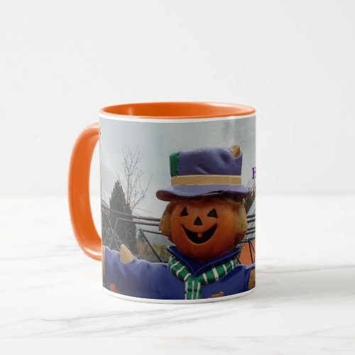 Halloween by Janz Orange Scarecrow Mug