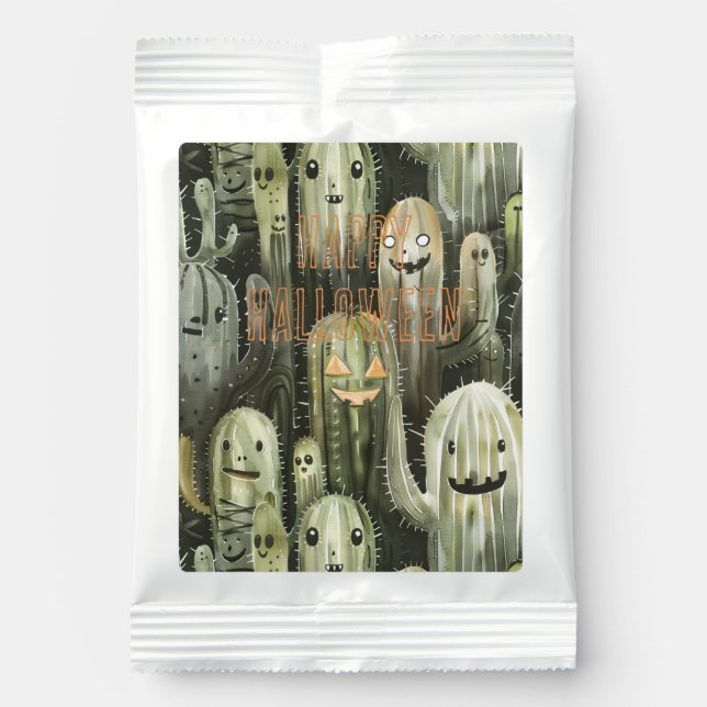 Halloween Cactus Hot Chocolate Drink Mix (Front)