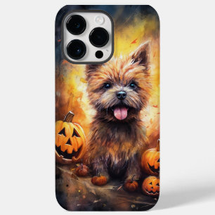 Halloween Cairn Terrier With Pumpkins Scary Case-Mate iPhone 14 Pro Max Case