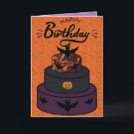 Halloween Cake Birthday Card<br><div class="desc">Check out the rest of the Happy Planet Parties Halloween Collections for more spooky designs!</div>