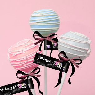 Halloween Cake Pop Tags & Straw Flags Wrap Label