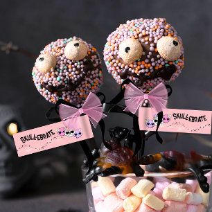 Halloween Cake Pop Tags & Straw Flags Wrap Label