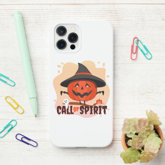 Halloween Call of Spirit iPhone Case (On Desk)