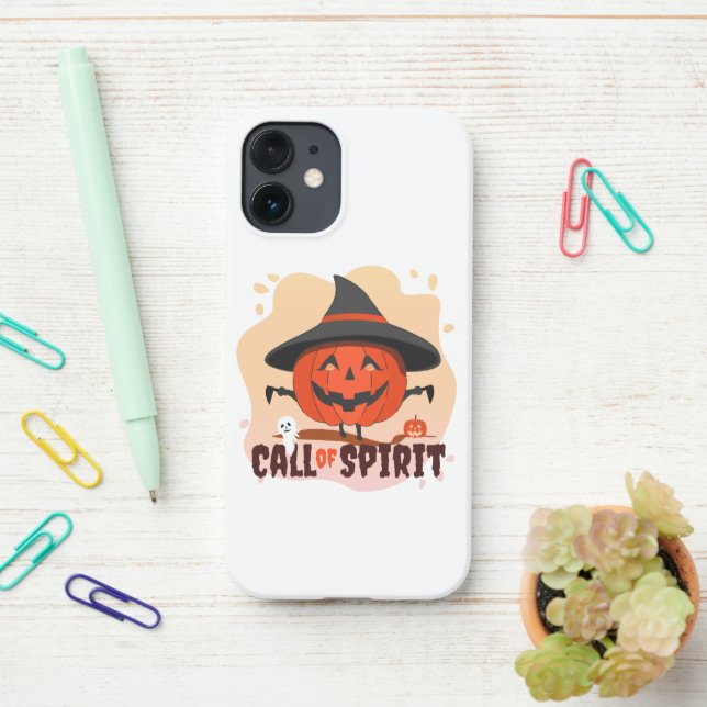 Halloween Call of Spirit iPhone Case (On Desk)