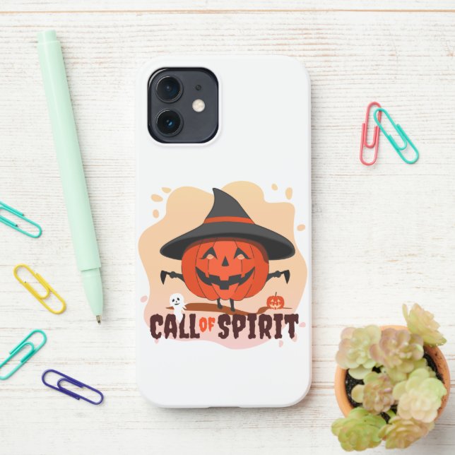 Halloween Call of Spirit iPhone Case (On Desk)