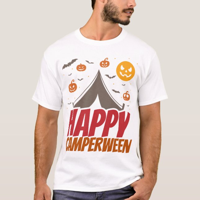 Halloween Camper Camping Outdoor T-Shirt (Front)