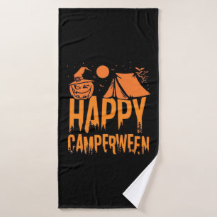 Halloween Camper Nature Bath Towel