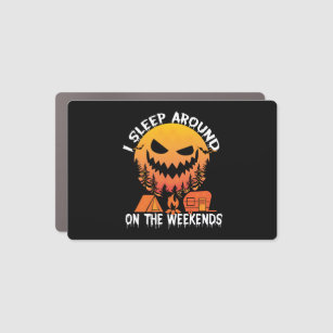Halloween Camping Scary Camper Shirt Car Magnet