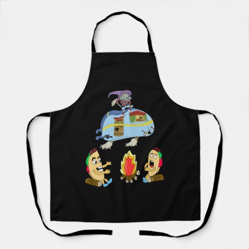 HALLOWEEN CAMPING VAN BEACH WITCH FUNNY GIFT TACO APRON