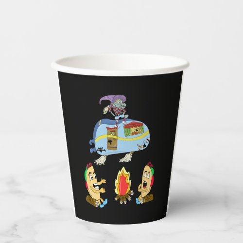 HALLOWEEN CAMPING VAN BEACH WITCH FUNNY GIFT TACO PAPER CUPS