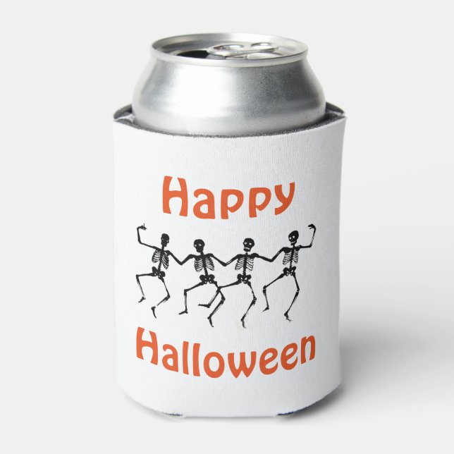 Halloween Can Cooler/Dancing Skeletons Cooler (Can Front)