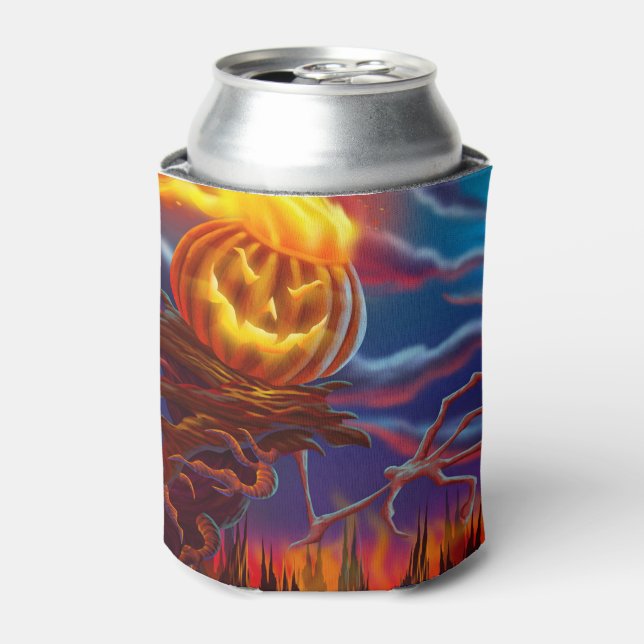 Halloween Can Cooler/Jack-O-Lanterns Cooler (Can Front)
