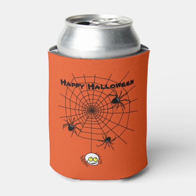 Halloween Can Cooler/Spiders and Web Cooler (Can Front)