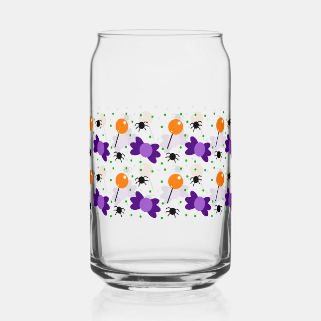 Halloween Can Glass Halloween Home Decor (Front)