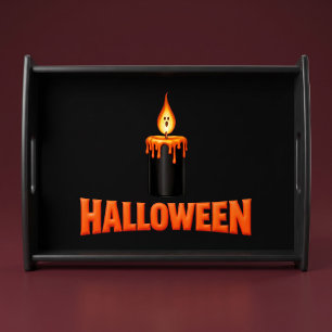 Halloween Candle Flame Serving Tray