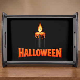 Halloween Candle Flame Serving Tray