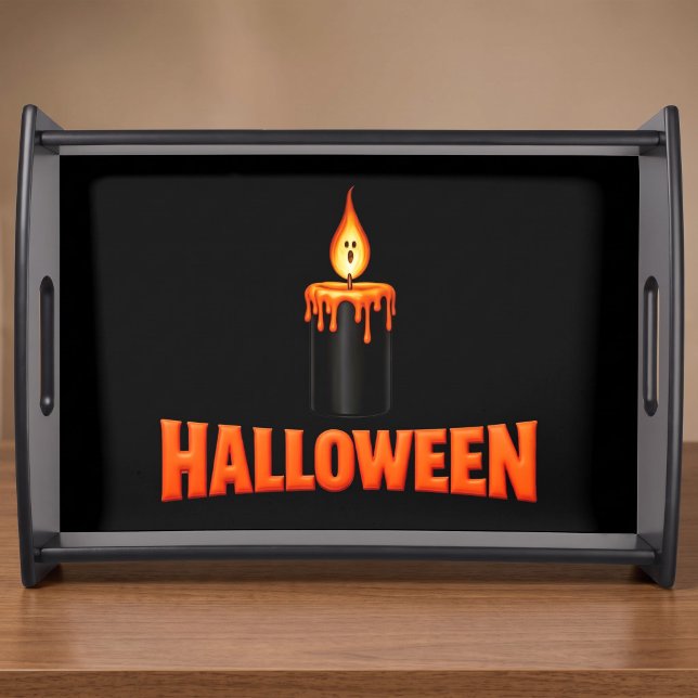 Halloween Candle Flame Serving Tray (Creator Uploaded)