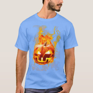 Halloween candle holder slim fit Horor Fear and Ha T-Shirt