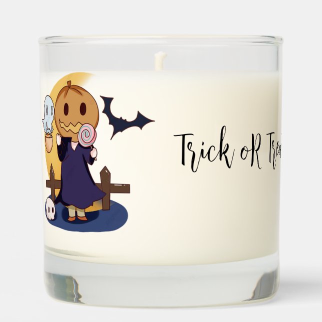"Halloween Candle – Spooky Glow for Cozy Nights" (Front)