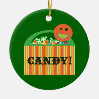 Halloween Candy Bag Ceramic Ornament