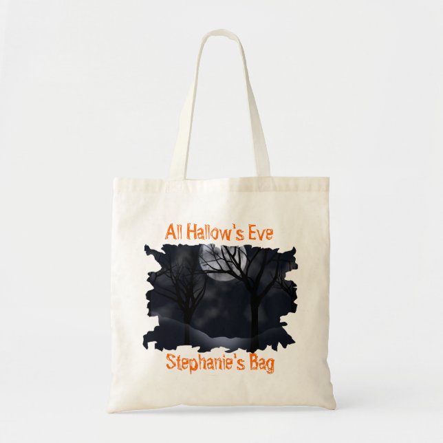 Halloween Candy Bag, Customizable Tote Bag (Front)