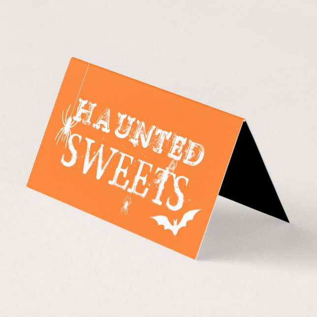Halloween Candy Bag Topper Cards Bats and Spiders (Back)