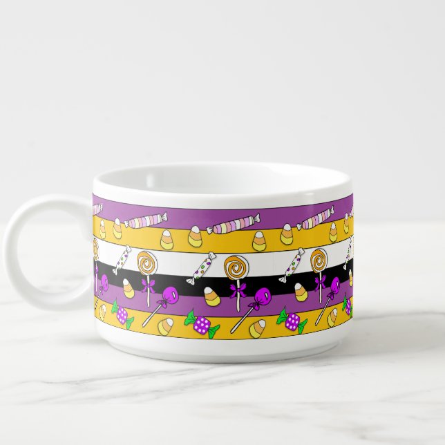 Halloween Candy Bowl, candy corn, lollipops Bowl (Right)