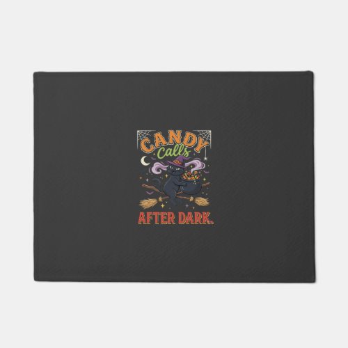 Halloween Candy Calls After Dark Doormat