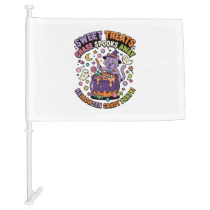 Halloween Candy Cauldron Spooky Treats Car Flag