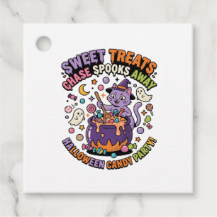Halloween Candy Cauldron Spooky Treats Favor Tags