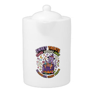 Halloween Candy Cauldron Spooky Treats Teapot