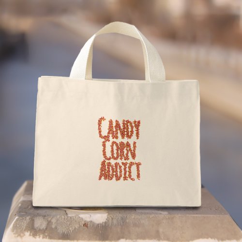 Halloween Candy Corn Addict Trick or Treat Mini Tote Bag