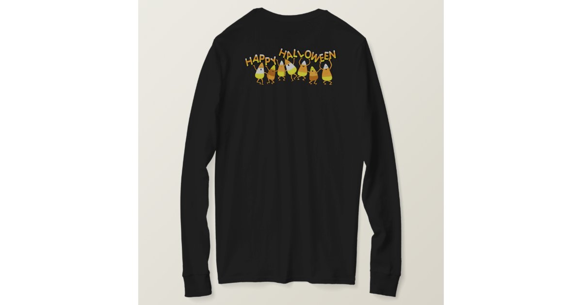 Halloween Candy Corn Black T-Shirt. T-Shirt | Zazzle