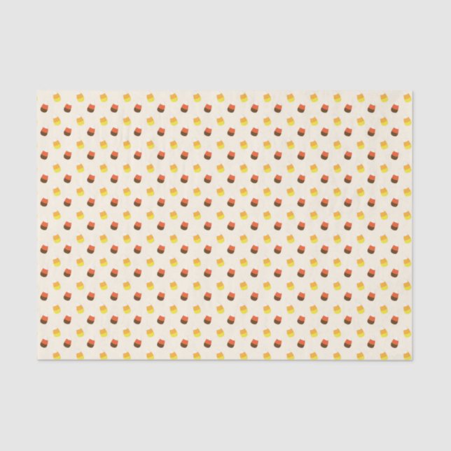 Halloween Candy Corn Chocolate Vanilla Tissue Paper (Front)
