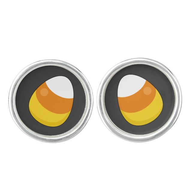 Halloween Candy Corn Cufflinks (Front)