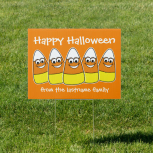 Halloween Candy Corn Family Sign