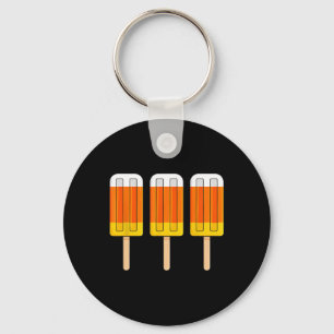 Halloween Candy Corn Fun Ice Cream Popsicles Keychain