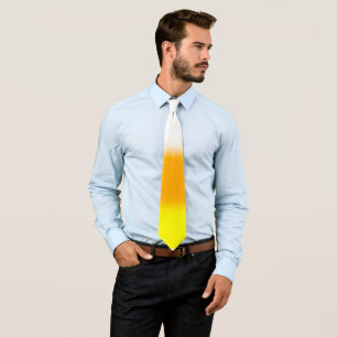 Halloween Candy Corn Gradient Neck Tie