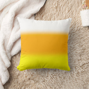 Halloween Candy Corn Gradient Throw Pillow